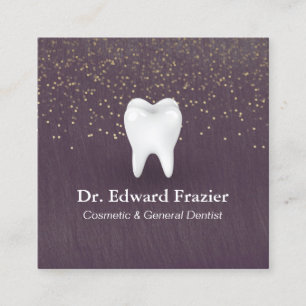 Modern Dental Care Dentist Appointment Purple Gold Card