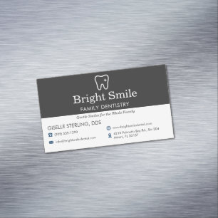 Modern Dental Dentistry Office Business Card Magnet