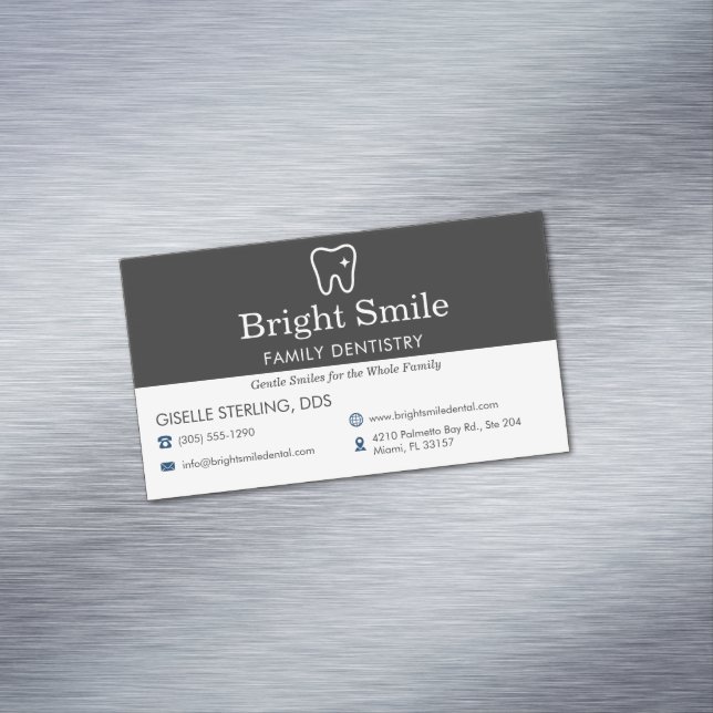 Modern Dental Dentistry Office Business Card Magnet (In Situ)