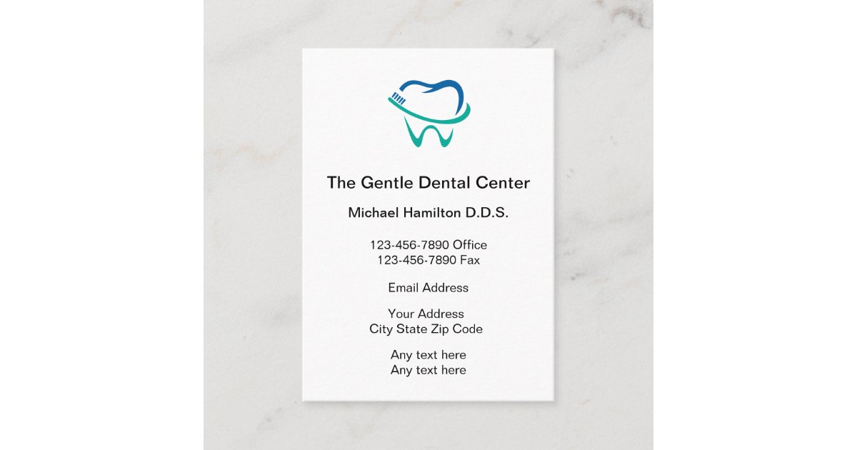 Modern Dental Office Appointment Cards Zazzle