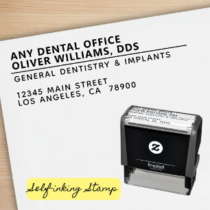 Modern Dental Office Dentist Return Address Self-inking Stamp