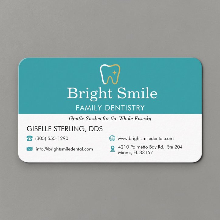 Modern Dental Office Dentistry Business Card