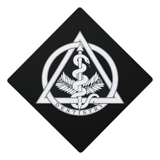 Modern Dental School Dentistry Graduation Cap Topper (Front)