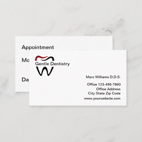 Modern Dentist Appointment Business Card Combo