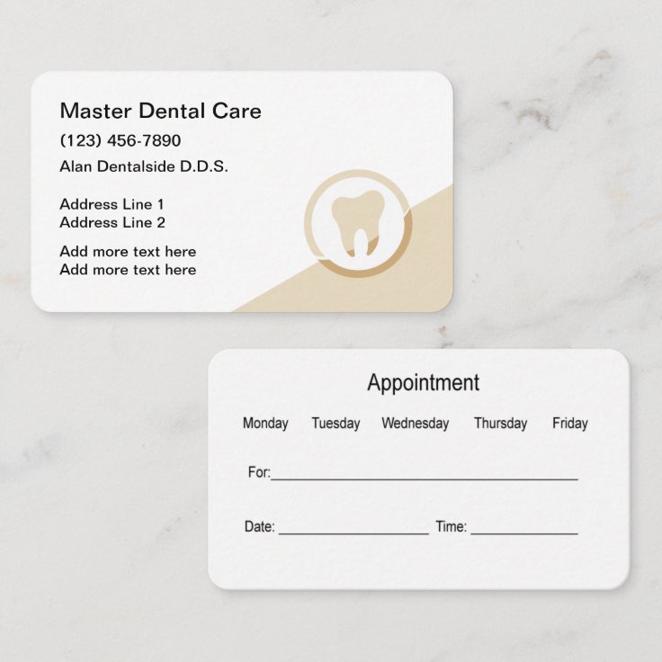 Image 9 for Dentist Appointment Card Template