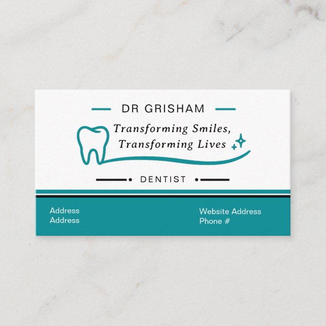 Modern Dentist Business Card Template (Front)