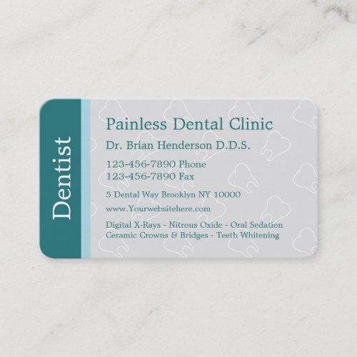 Modern Dentist Business Cards