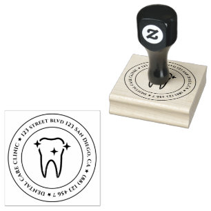 Modern Dentist Dental Hygienist Logo Stamp