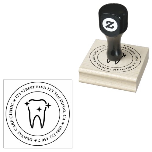 Modern Dentist Dental Hygienist Logo Stamp