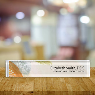 Modern Dentist Desk Name Plate