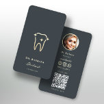 Modern Dentist Orthodontist Gold Tooth Business Card at Zazzle