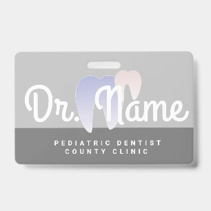 Modern Dentist Pediatrician Dental Tooth Ombre Badge