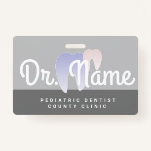 Modern Dentist Pediatrician Dental Tooth Ombre Badge