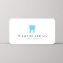 Modern Dentist Tooth Logo on White Business Card