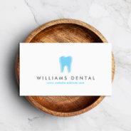 Modern Dentist Tooth Logo On White Business Card at Zazzle