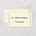 [ Thumbnail: Modern Dermatologist Business Card ]