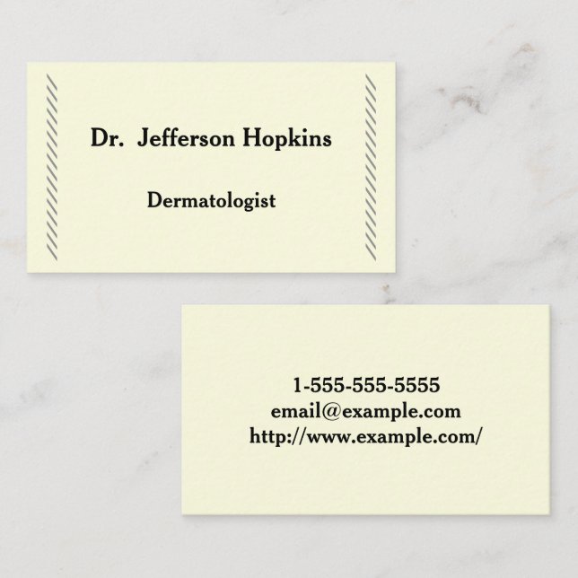 Modern Dermatologist Business Card (Front/Back)