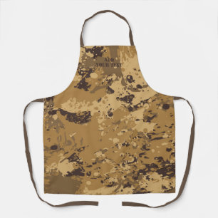 Modern Desert Brown Camouflage Camo Pattern Apron