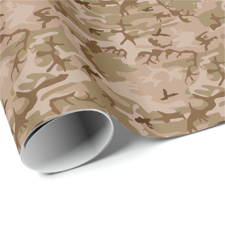 Modern Desert Military Camo Camouflage Wrapping Paper | Zazzle
