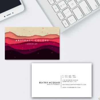 Modern Desert Mountains Business Card by ThePlayfulPixel at Zazzle