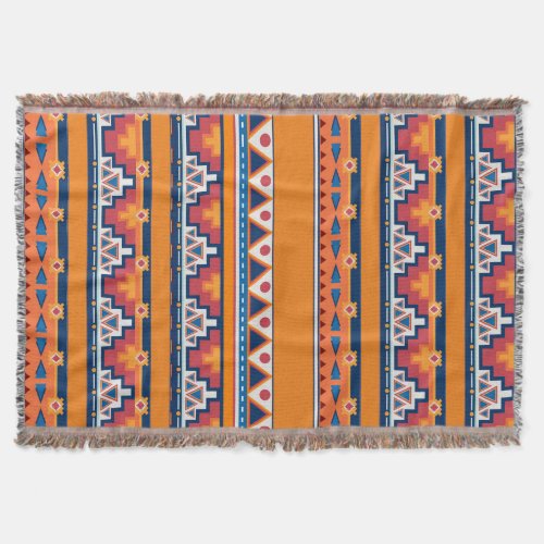 Modern Desert Style Southwest Boho Pattern Throw Blanket