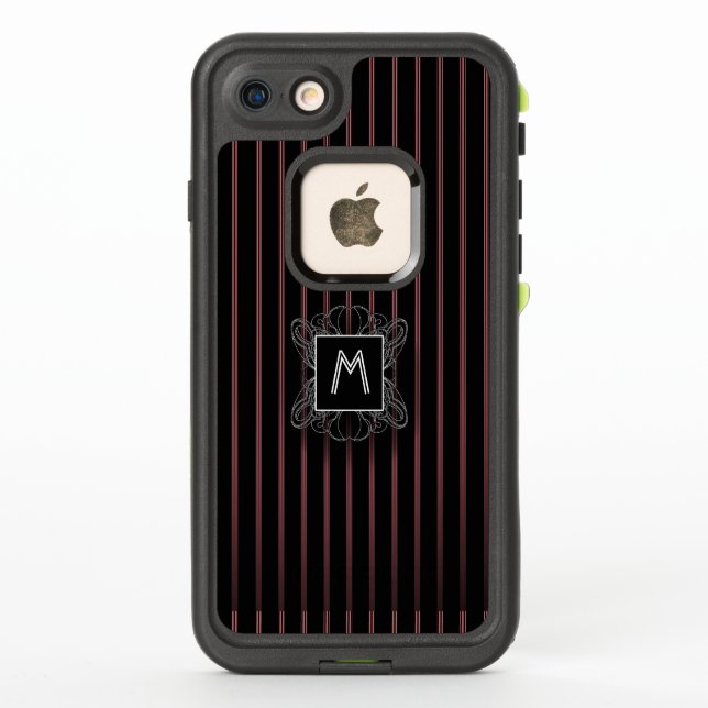 Modern Design and Monogram LifeProof iPhone Case (Back)