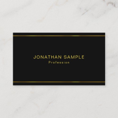 Modern Design Black And Gold Template Fashionable Business Card
