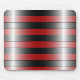 Modern design black and red stripes mouse pad