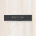 Modern Design Black And Silver Glam Professional Door Sign Modern Design Black And Silver Glam Professional Door Sign