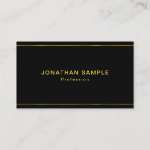 Modern Design Black Gold Template Sophisticated Business Card