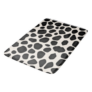 Modern design black patterns bath mat