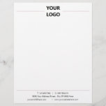 Modern Design Business Professional Letterhead<br><div class="desc">You Business Office Letterhead with Logo - Add Your Logo - Image / Address - Contact Information - with Customization Tool. Choose Your Colors / Font / Size !</div>
