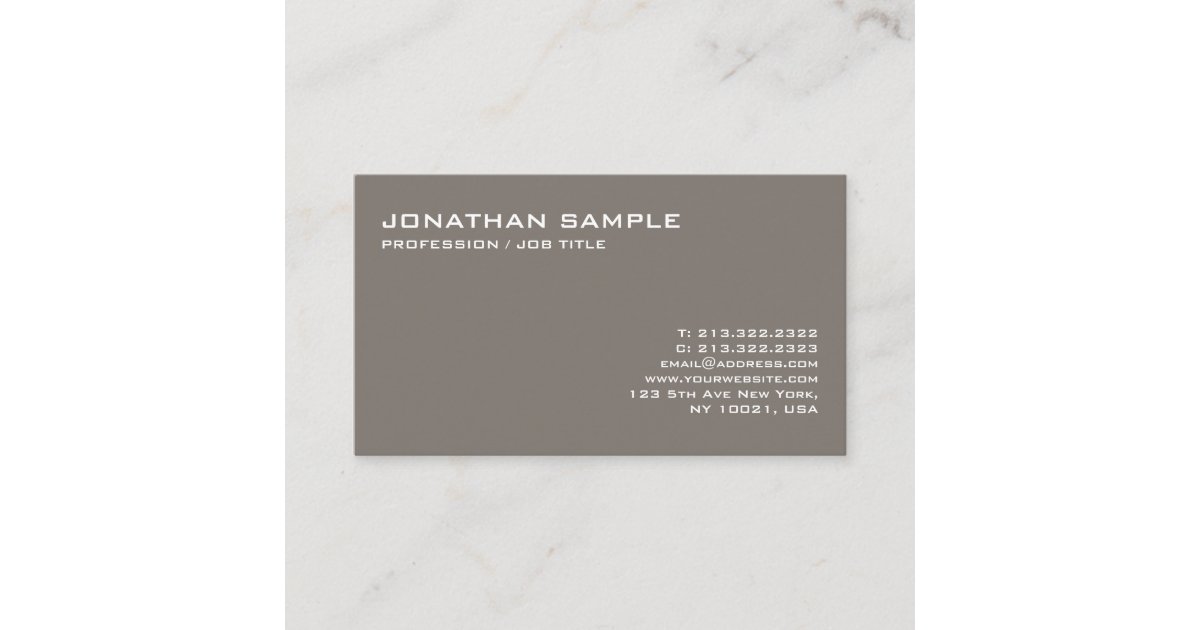 Modern Design Creative Simple Plain Trendy Business Card | Zazzle
