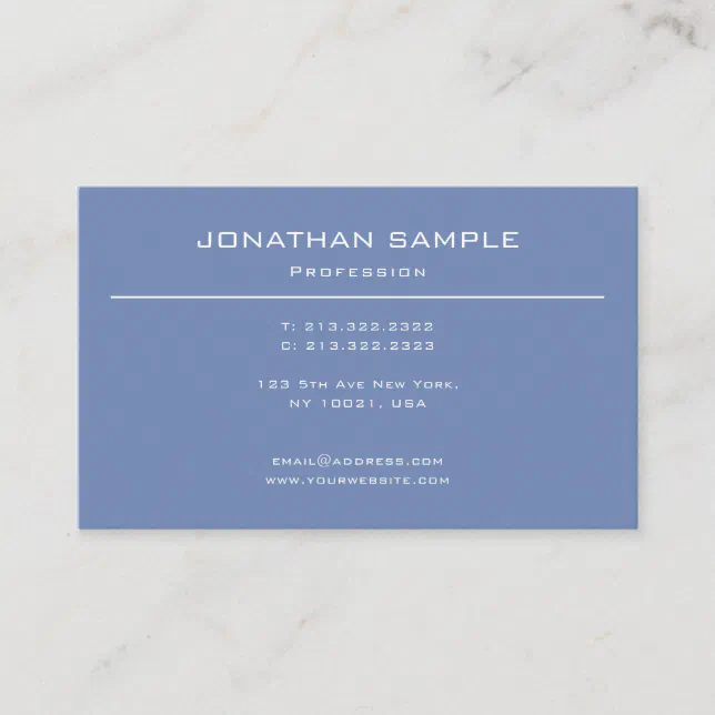 Modern Design Elegant Minimalistic Plain Trendy Business Card | Zazzle