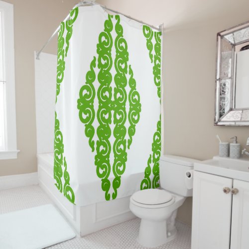 Modern design elegant ornamental pattern shower curtain
