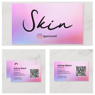 Modern Design Esthetician Business Card