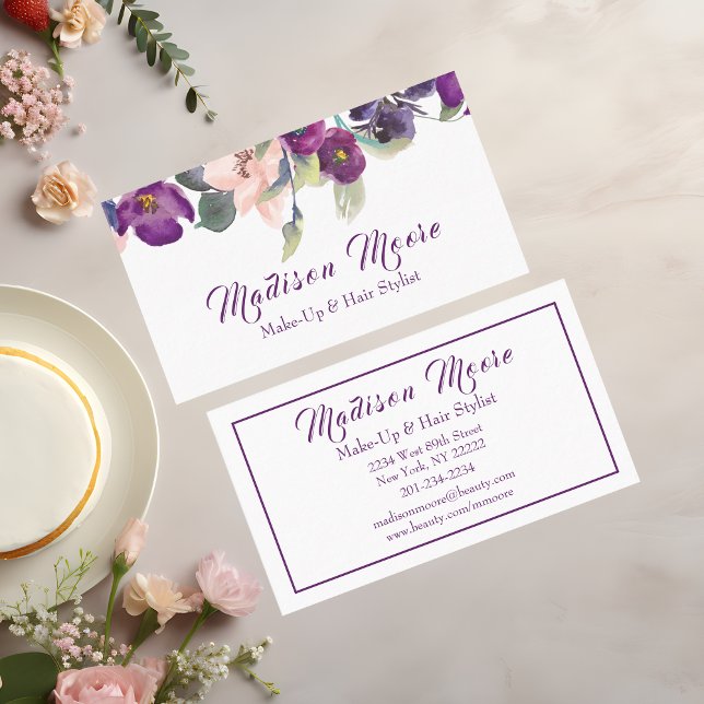 Modern Design Floral Business Card (Creator Uploaded)