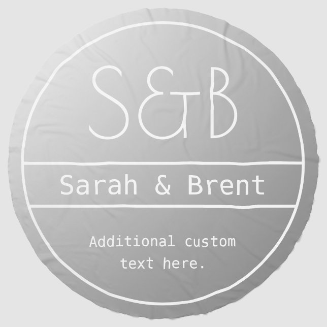 Modern Design for Newlyweds or Business Ombre Grey Beach Towel (Front)