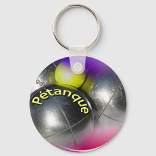 Modern design for petanque balls keychain