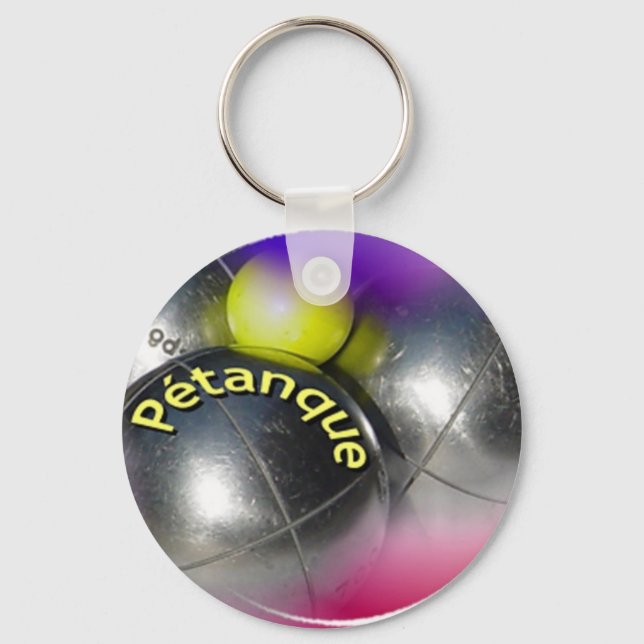 Modern design for petanque balls keychain (Front)