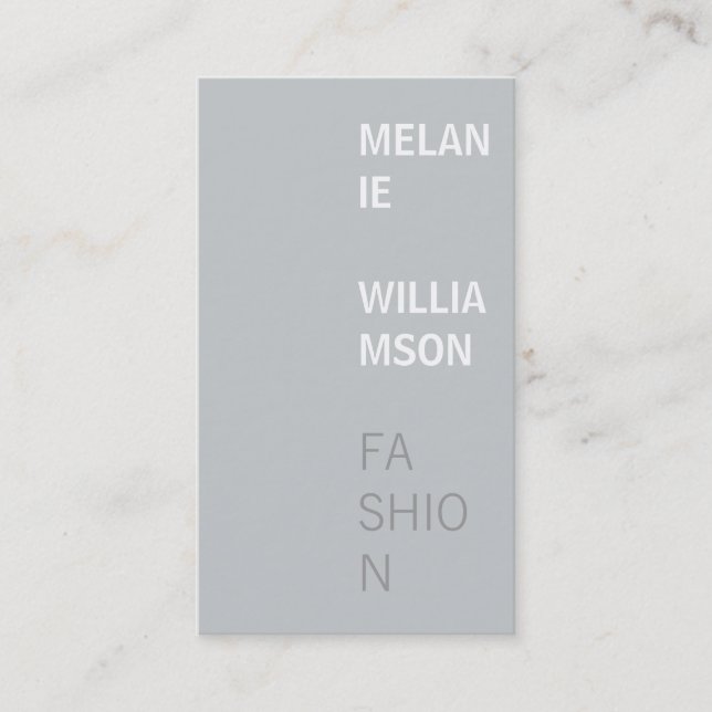 Modern Design (gainsboro grey) Business Card (Front)