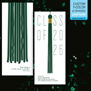 Modern Design Grad Announcement Color-Editable