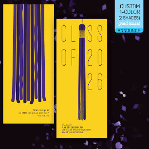 Modern Design Grad Announcement Color-Editable