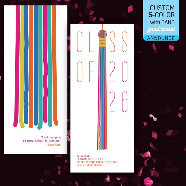 Modern Design Graduation Announcement | Color-Edit (Creator Uploaded)