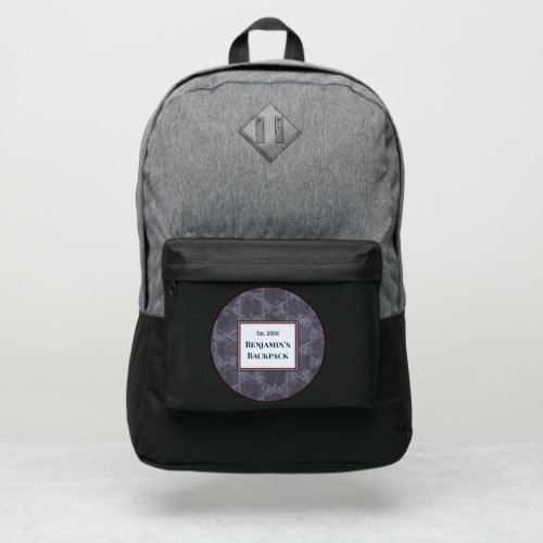 Modern Design Gray Abstract Establish Personalize Port Authority Backpack