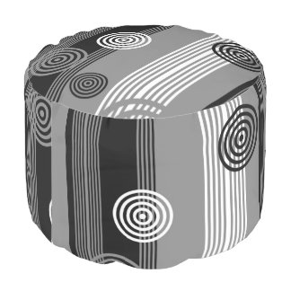 Modern design in Black and White Pouf