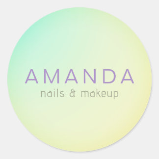 Modern design in Minimalist style Classic Round Sticker