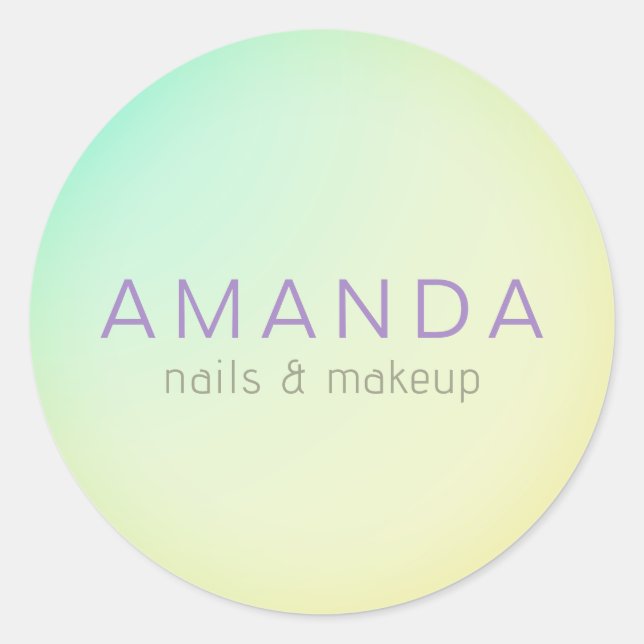 Modern design in Minimalist style Classic Round Sticker (Front)