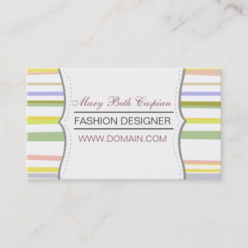 Modern Design  Pale Colored Stripes Business Cards
