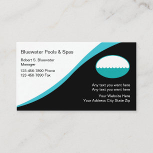 Modern Design Pool And Spa Design Business Card